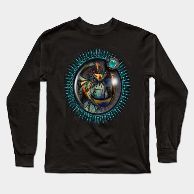 Owl Compass Long Sleeve T-Shirt by TinBennu